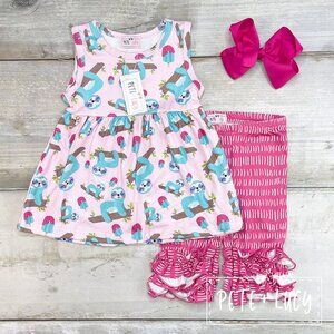 Pete & Lucy Summer Sloths Capri Set